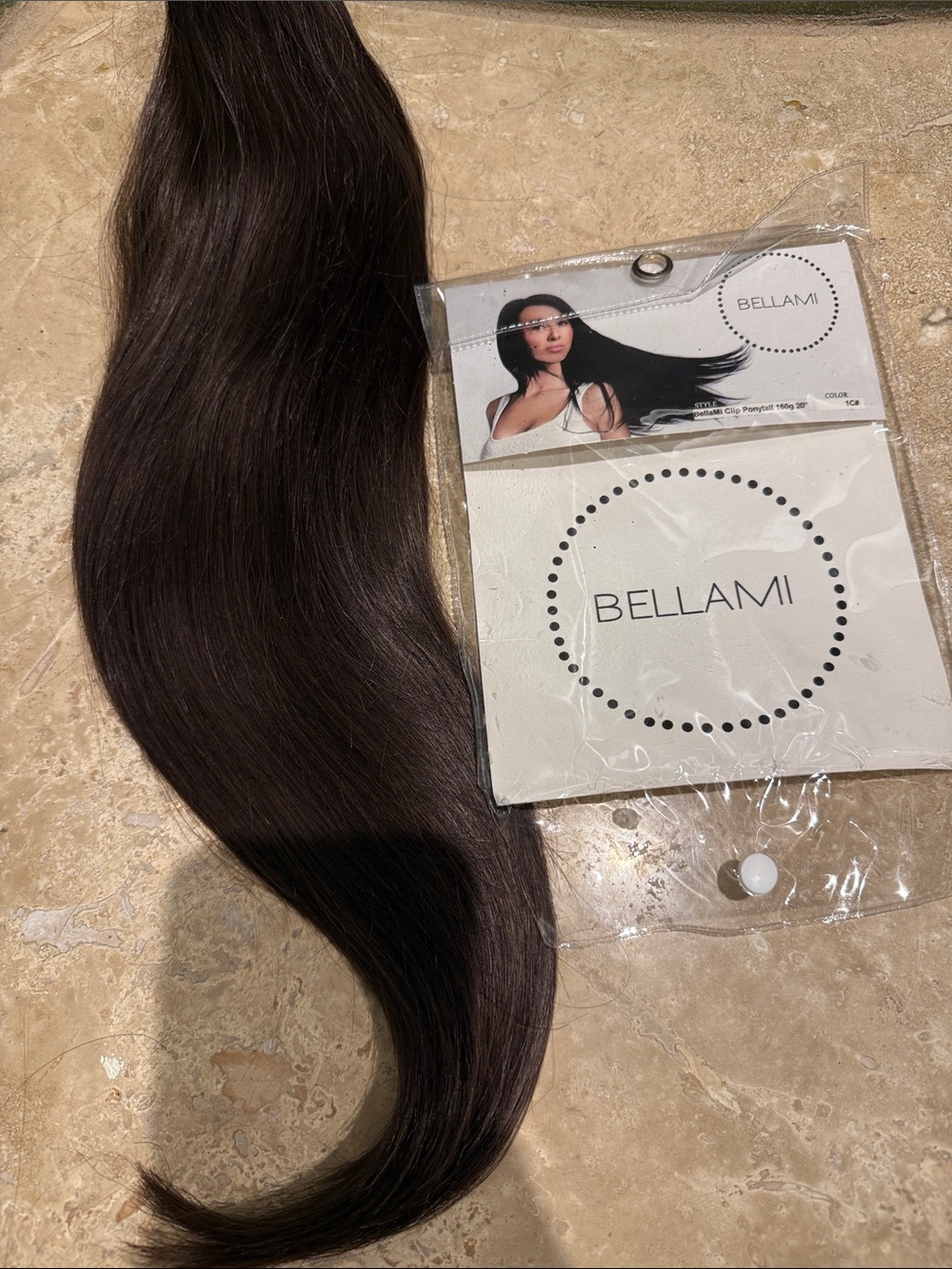 BELLAMI Rich Dark Brown pony tail  wrap Hair Extension